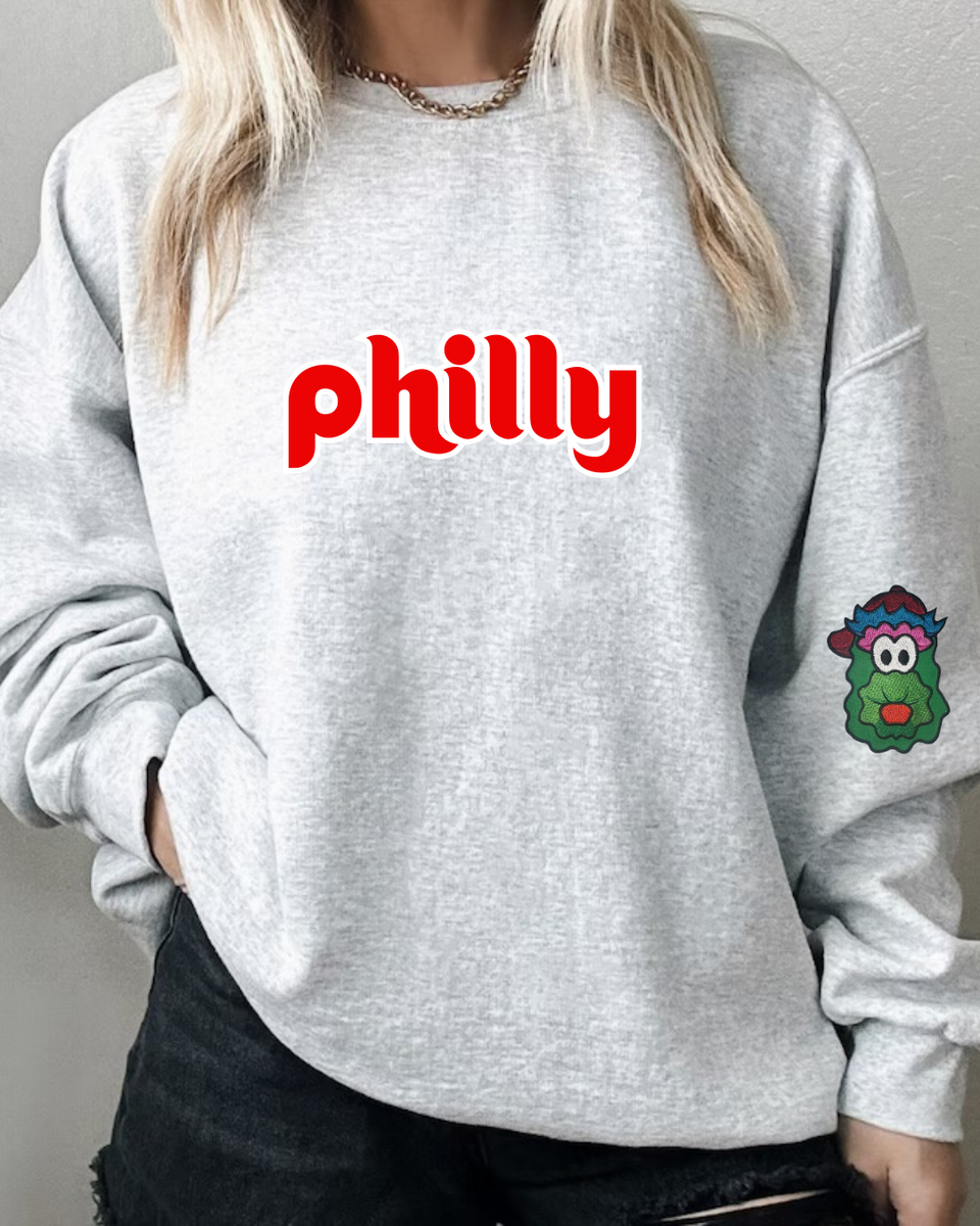 blurhms PHILADELPHIA ロゴ グレー スウェット Philly Ash Grey Sweatshirt – DyeHardFan